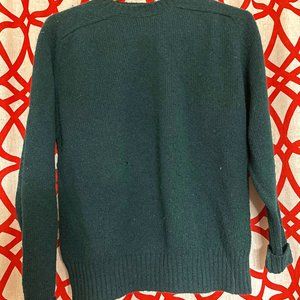 Teal 100% Shetland Wool Scottish Sweater